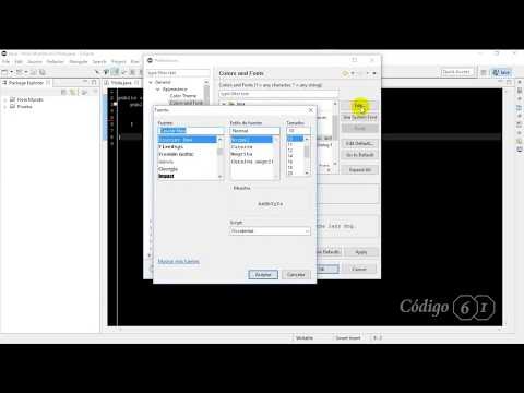 Como cambiar el tamaño de letra de eclipse