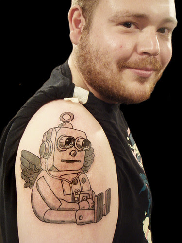 Robot arm tattoo Miguel Angel Custom Tattoo Artist