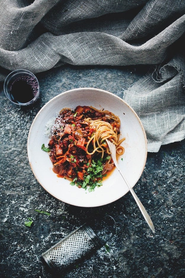 Black Lentil and Vegetable Bolognese