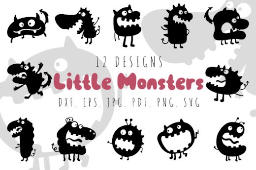 SVG Vector Little Monster SVG Silhouette of Monster SVG Cut Files is an awesome source for free SVG files