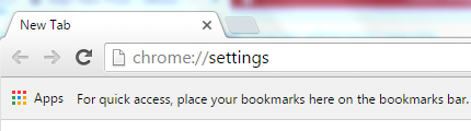 chrome settings