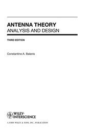Antenna Theory Analysis And Design 3rd Ed : C.A.Balanis : Free Download,  Borrow, and Streaming : Internet Archive