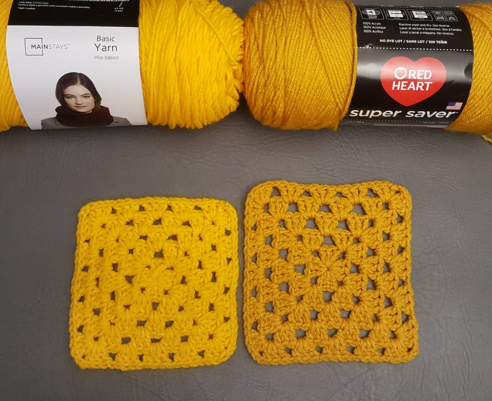 A Personal Debate: Mainstays Basic Yarn vs. Red Heart Super ...