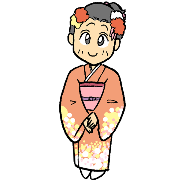 着物女の子のイラスト かわいいフリー素材が無料のイラストレイン