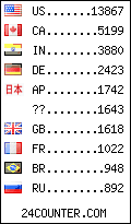 visitors by country counter
