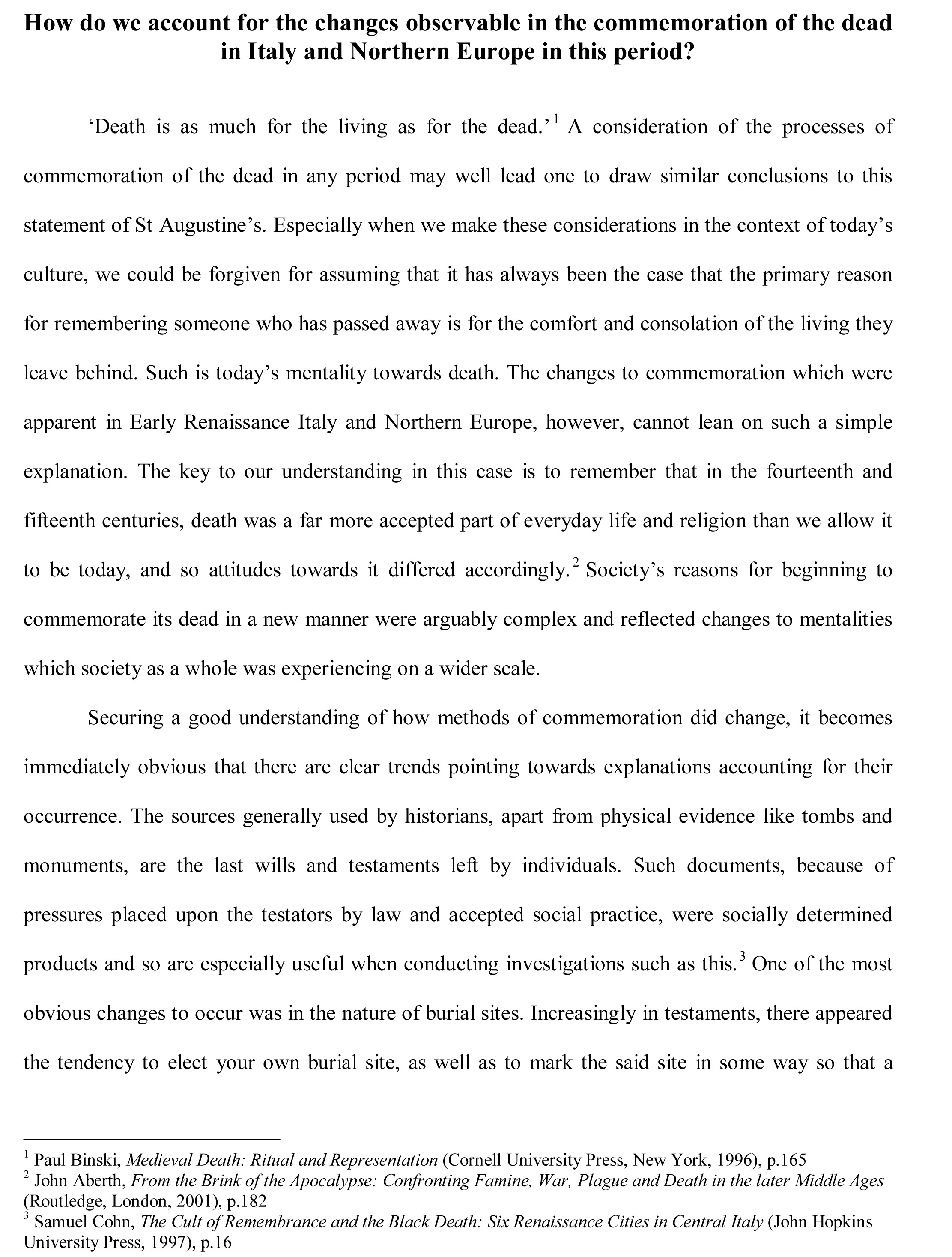 essays on various topics