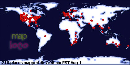Locations of Site Visitors
