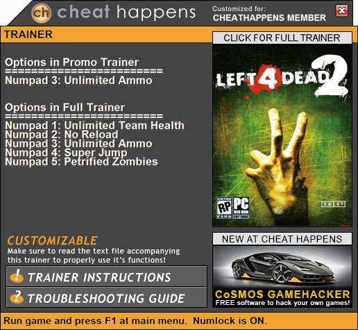 Left 4 Dead 2 Trainer +5 Patch 07.22.2018 (Cheat Happens) - download pc ...
