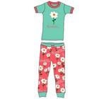 Lazy One Kids Children PJ Pajamas Sleepwear Toddler Rise And Shine You Grow Girl