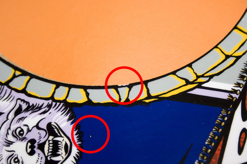 White specks where the paint