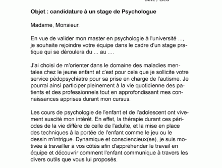 Exemple lettre de motivation fac de psycho - laboite-cv.fr