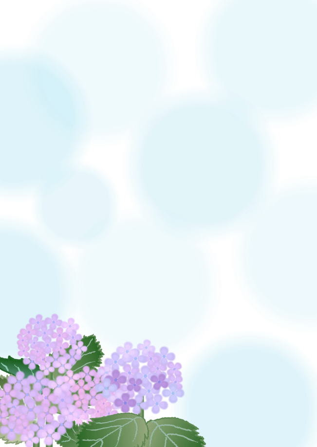 花の便箋 無料テンプレート あじさい 3 Template Million テンプレートミリオン