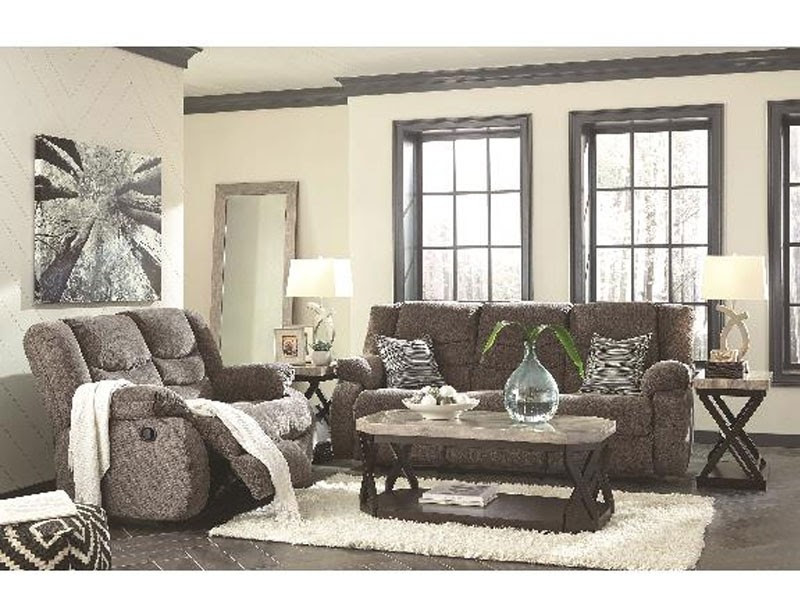 Ashley Furniture Tulen Gray Reclining Living Room Set ...