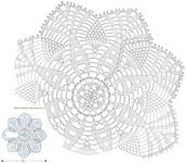 Салфетка крючком, схема