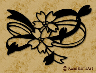 桜の花 の 切り絵 切り絵を作ろう かみ紙アート