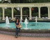 by the fountain