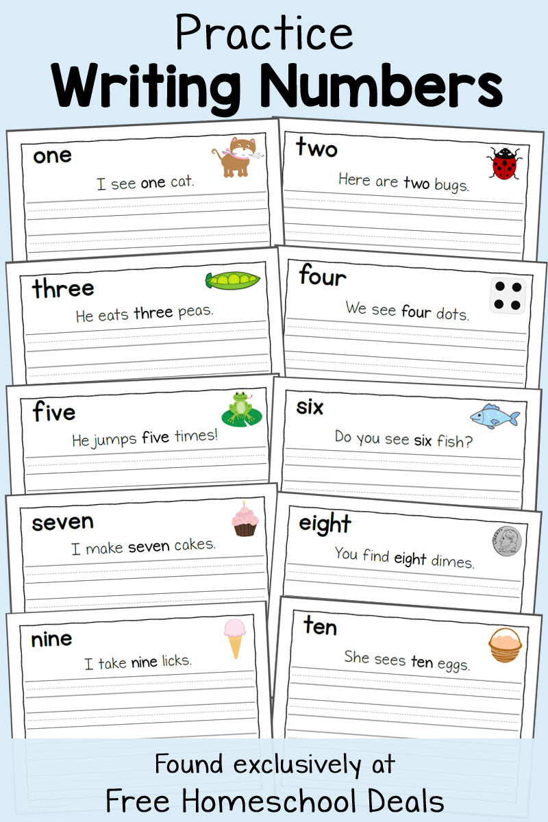 free number writing pages instant download free