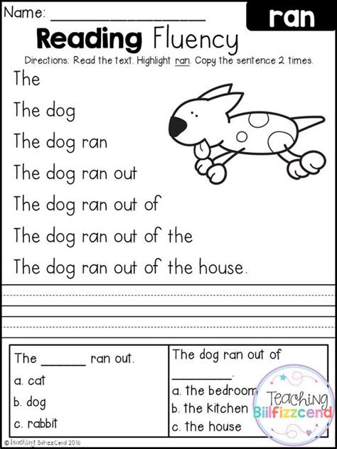  reading worksheets kindergarten kindergarten