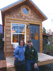Deb Delman and Kol Peterson show off their hotel's newest addition, Kangablue.