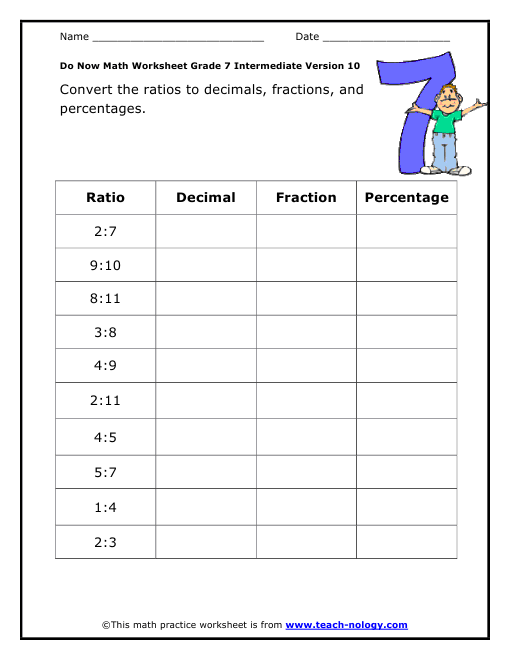 Do Now Math Grade 7 Intermediate Version 10
