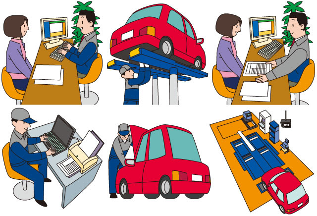 イラストレーター絵仕事 界屋 さかいや イラスト制作ブログ 自動車整備