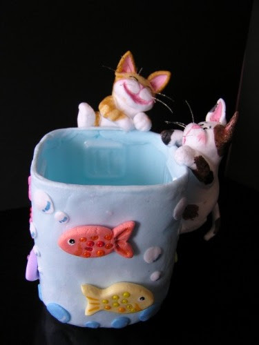 ちりめん猫のハンドメイド日和 ペン立て