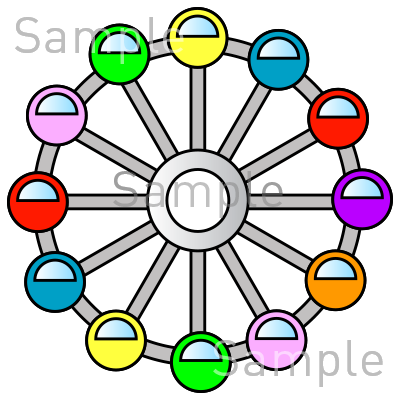 観覧車の無料イラスト素材 登録不要のイラストぱーく