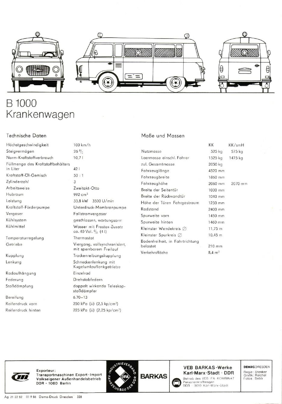 1986 Barkas brochure
