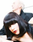 sleek mid-length bob