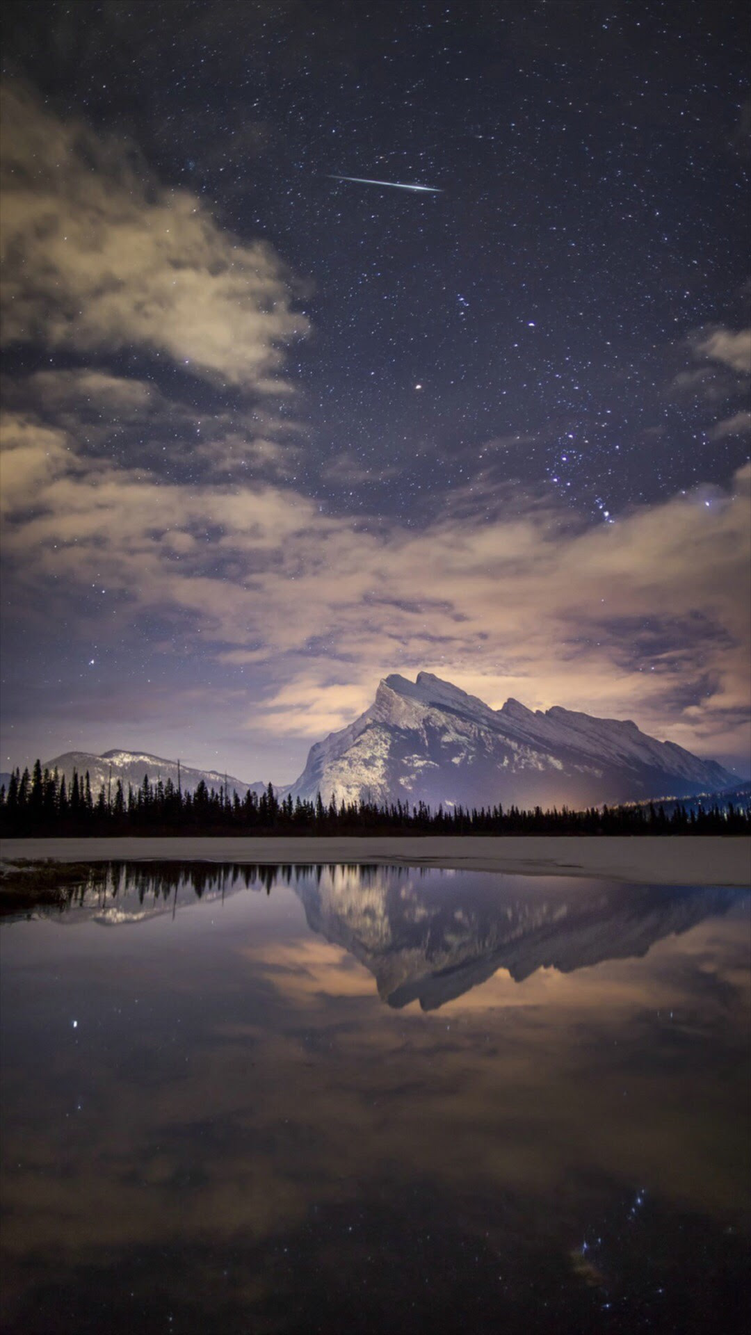 苹果星空雪山壁纸原图 百度