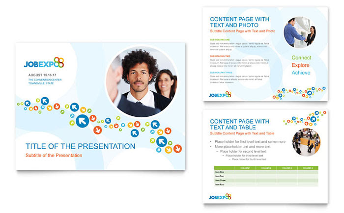Job Expo & Career Fair - PowerPoint Presentation Template Design