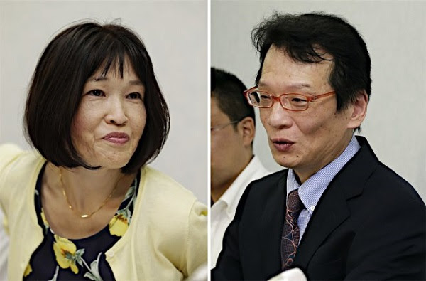 1995年に小学6年の女児が焼死した火災で、大阪地裁は殺人罪などで無期懲役が確定した母親の青木恵子さん(写真左)と朴龍晧さん(同右)に対し、再審で無罪判決を言い渡した=10日、大阪市北区【時事通信社】