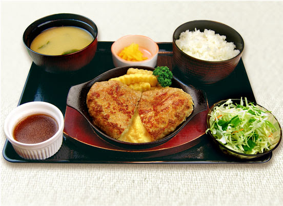 小樽なると屋 お品書き 鶏チーズハンバーグ定食