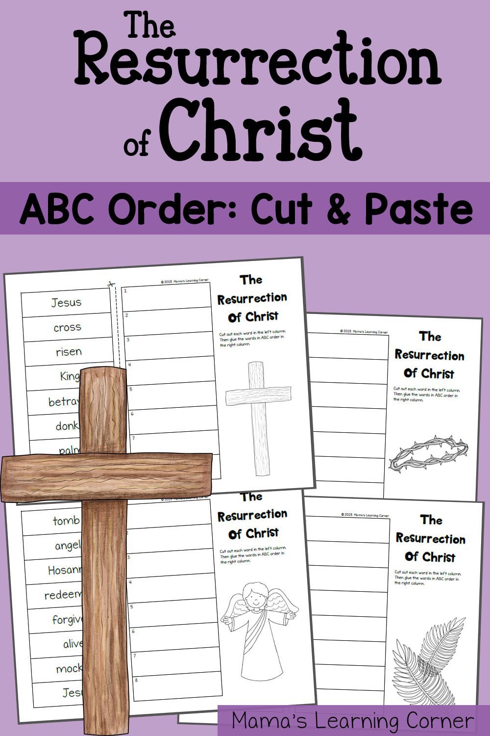 ABC Order Worksheet (Cut and Paste!): The Resurrection of Christ ...