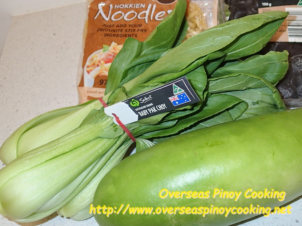 Pansit Miki with Upo - Ingredients