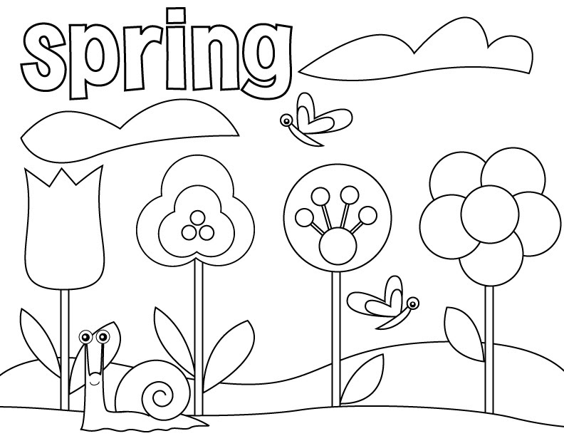 Spring coloring pages to download and print for free