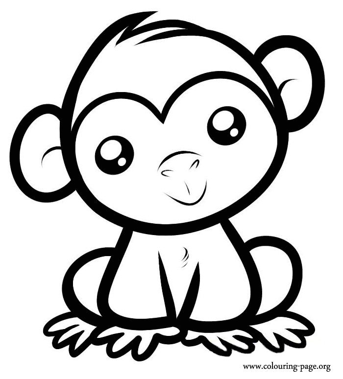 photo Cartoon Cute Drawing Monkey Images clipart library