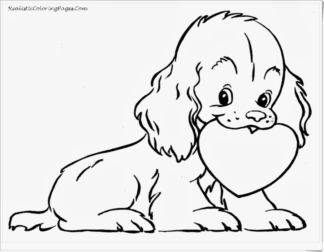 Hearts And Dogs Coloring Pages - Coloring Home