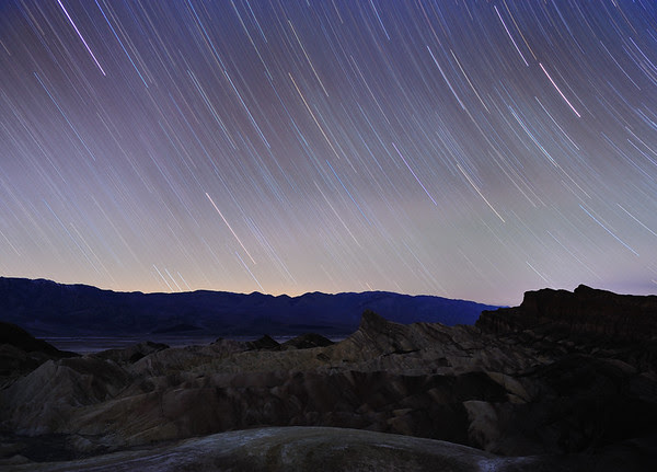 Star Trails at Zabriskie Point