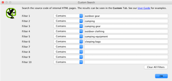 custom search