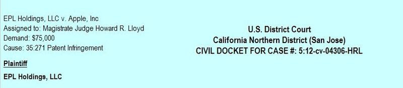 4. EPL HOLDINGS US DOCKET