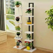 Populer Rak Bunga Kayu 6 Susun