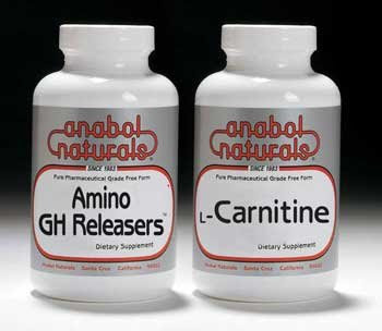 Anabol Naturals Fat Burner Stack: Amino GHReleasers 120 caps & L-Carnitine 30 caps (1 month supply)