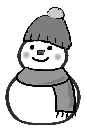 雪だるま 雪合戦 冬のイラスト素材 無料テンプレート
