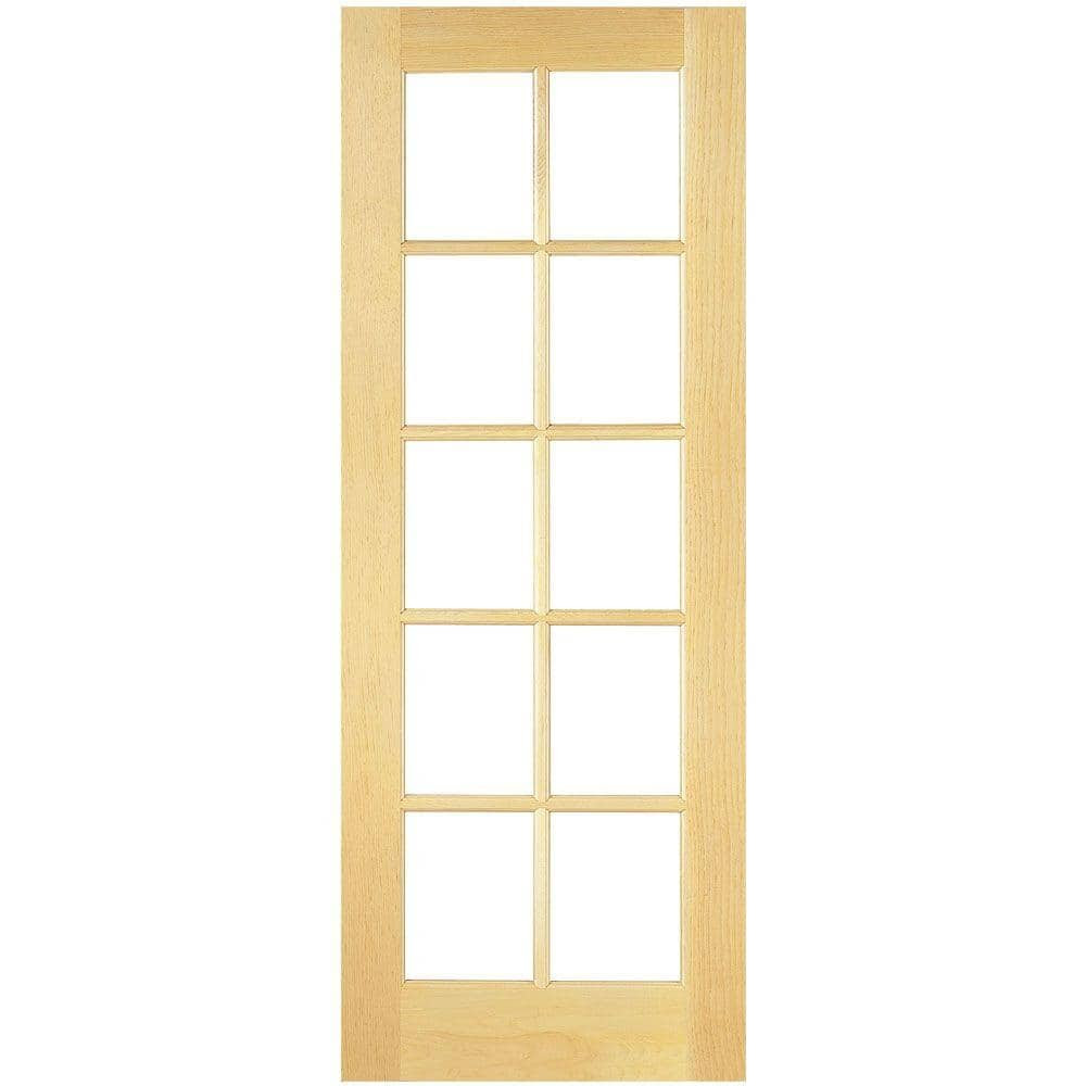 Masonite 24 in. x 80 in. Smooth 10Lite French Solid Core Unfinished Pine Interior Door Slab Masonite 24 in. x 80 in. Smooth 10Lite French Solid Core Unfinished Pine Interior Door Slab