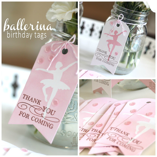 ballerina birthday tags