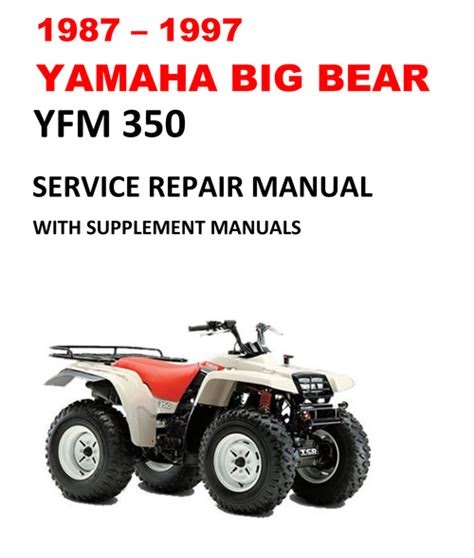 PDF Yamaha Big Bear 350 Atv Shop Manual 1996 2005