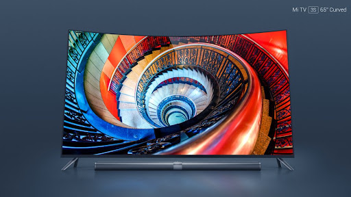 Xiaomi rolled out 65 Inch curved Android TV MI 3S with Dolby DTS audio in Beijing China