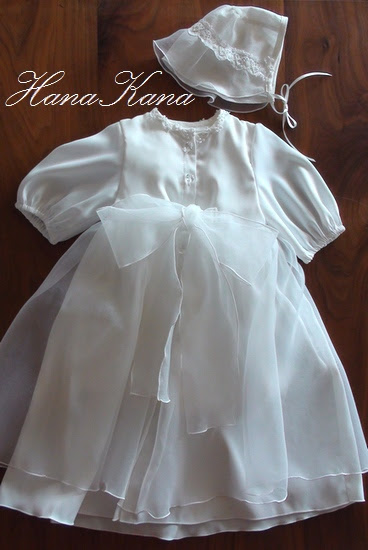 ベールからアイボリー色のベビーセレモニードレスにリメイクしました Hanakana Mama Blog