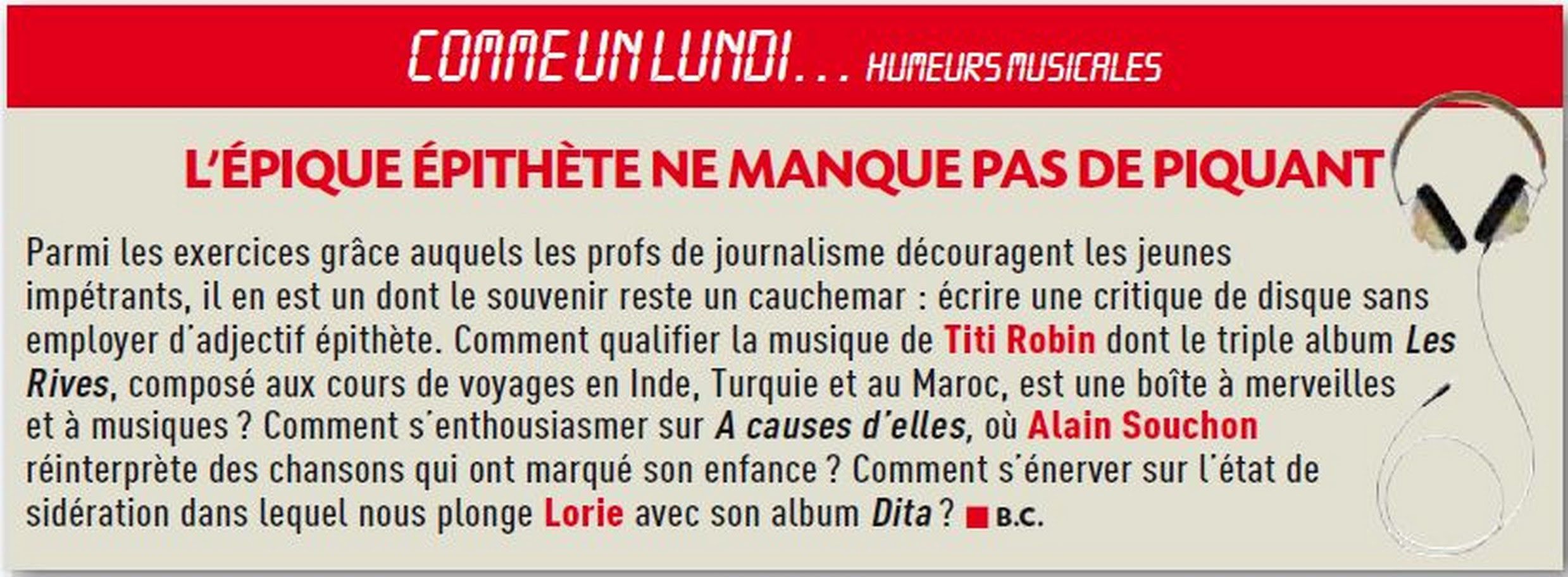 Comment trouver un epithete dans une phrase